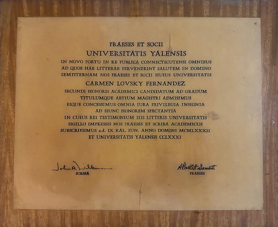 Yale University Certificate