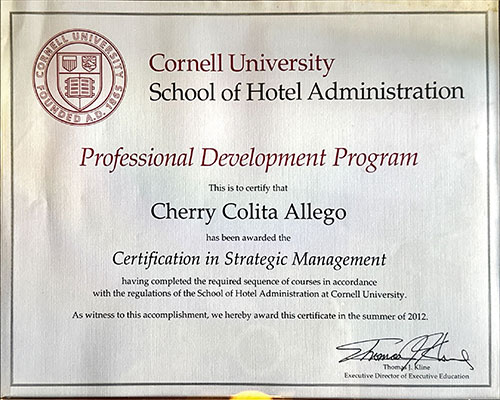 Cornell Certificate