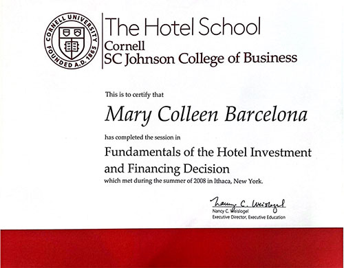 Cornell Certificate