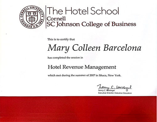 Cornell Certificate