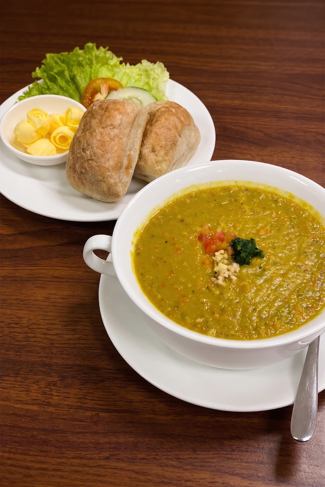 Indian Dal with Italian Ciabatta