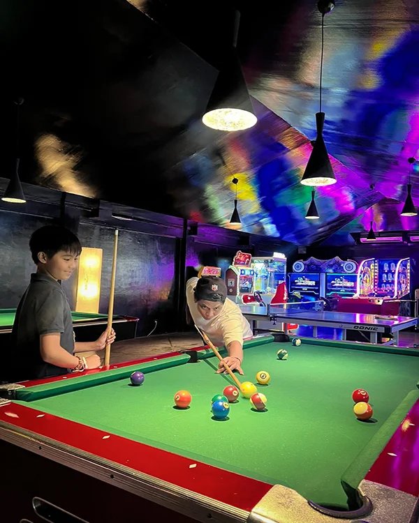 Billiards in the game room