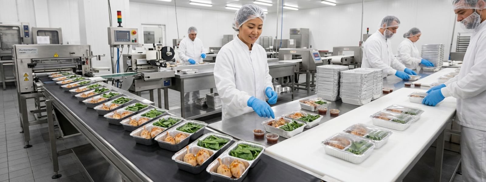 The reality: an airline catering assembly line