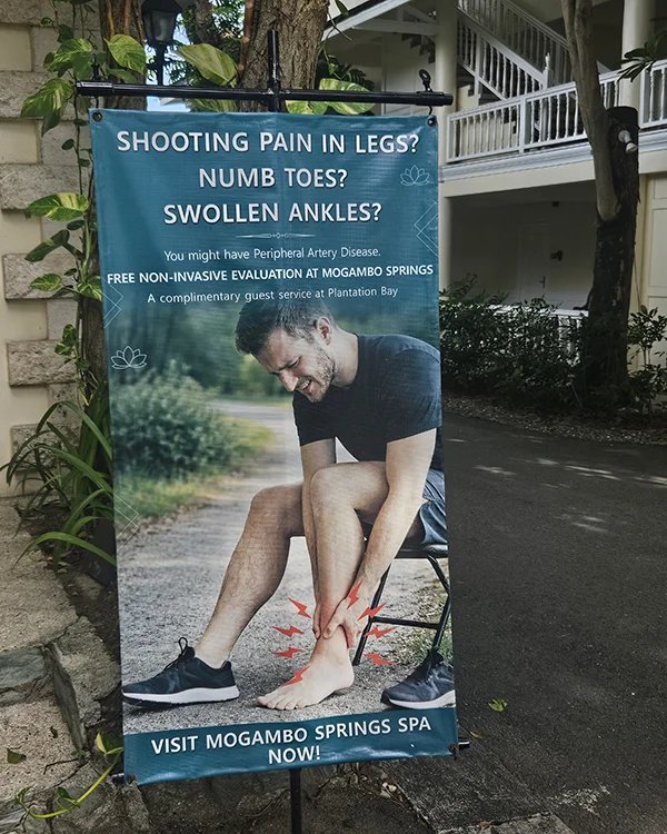 Shooting pain in legs? Free evaluation at Mogambo Springs