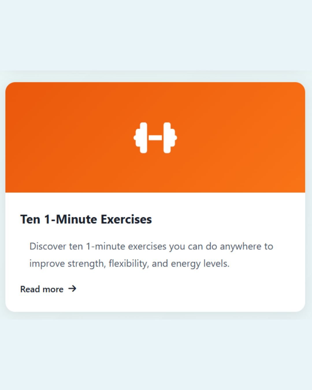 Ten 1-minute exercises