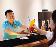 Bartender serving cocktails at Savannah