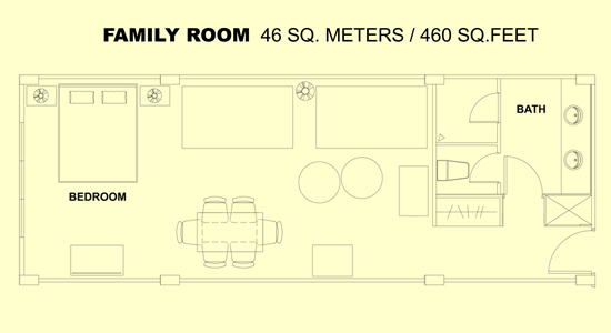 Friends-and-Family Room floor plan and layout