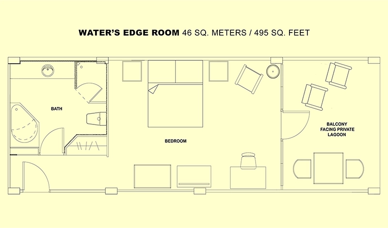 Water's Edge Room floor plan and layout