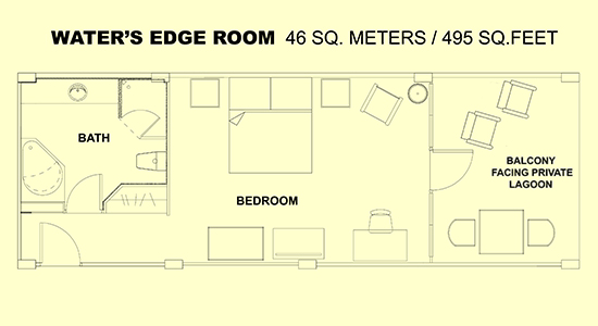 Water's Edge Room floor plan and layout