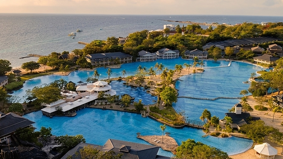 Aerial view of Plantation Bay Resort