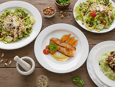Healthy cuisine at Plantation Bay
