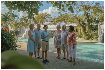 Walking and physical activities at Plantation Bay