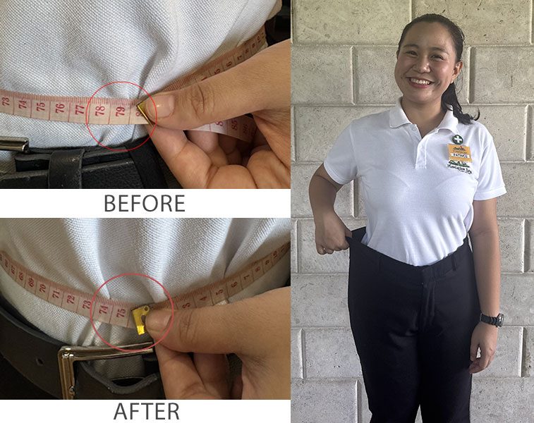 Patrice Camille M. Candelario after successfully completing the Weight Management Protocol